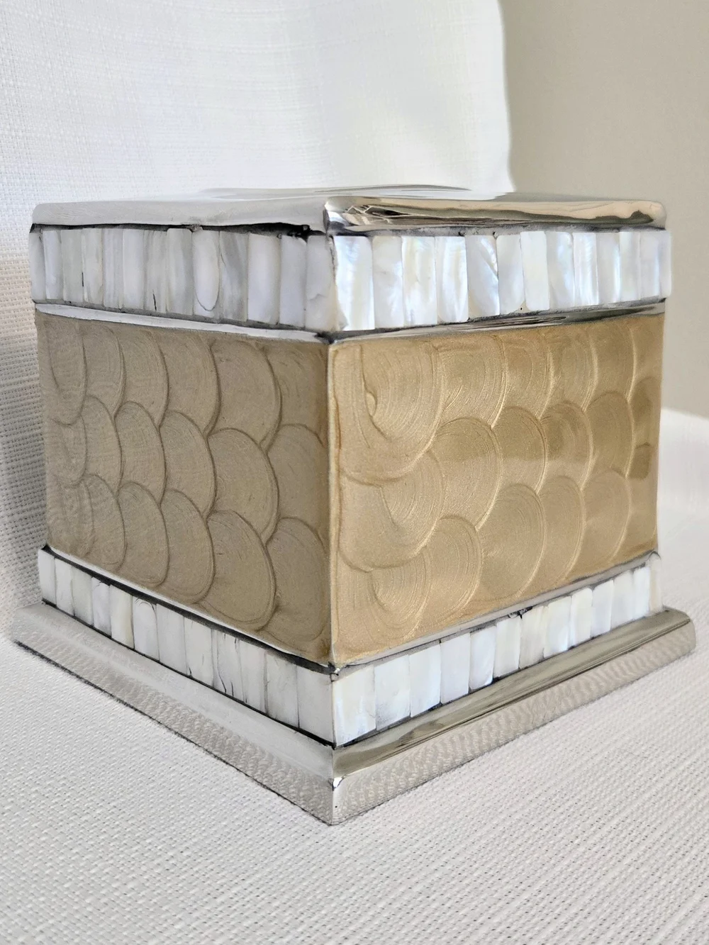 Julia Knight Tissue Box Cover Mother Of Pearl Sand Design 5